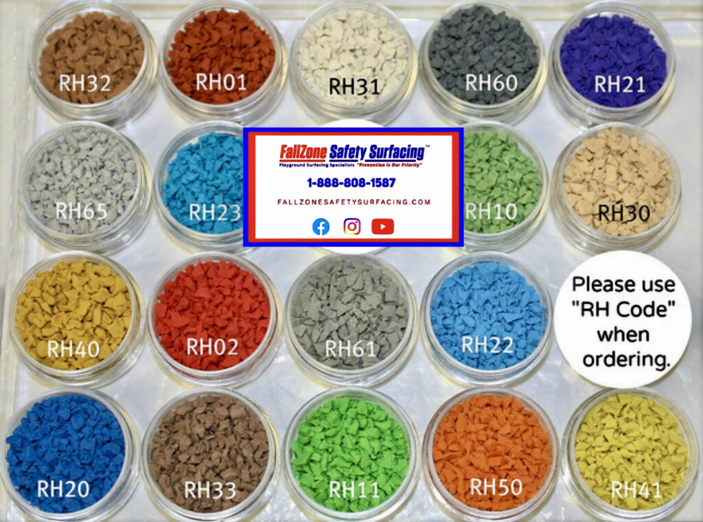 FallZone Pour-in-Place playground surfacing color options